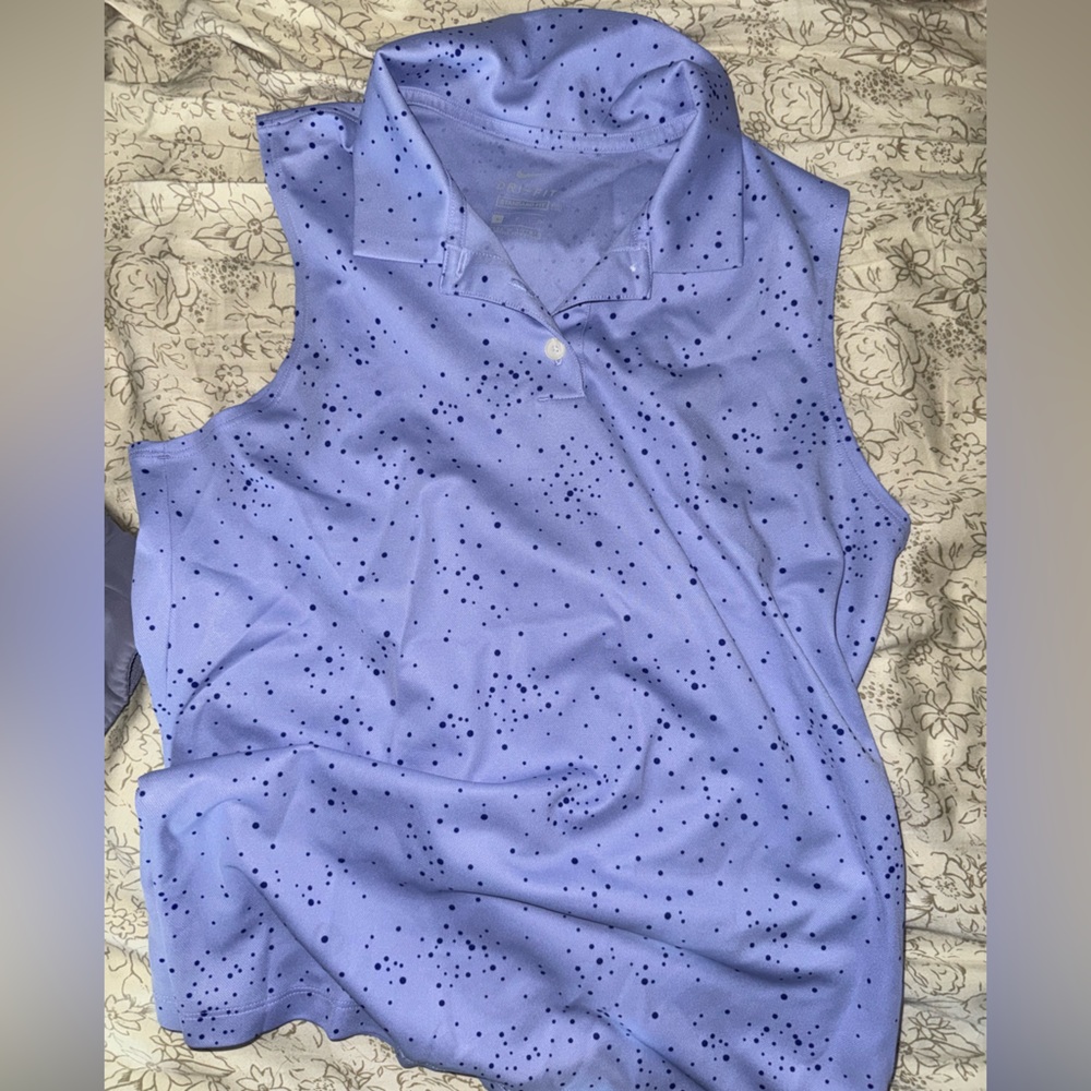 Purple Sleeveless Polo Shirt